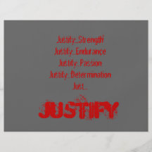 Justify Flyer