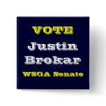 Justin for Student Government buttons