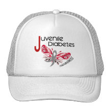 Juvenile Diabetes BUTTERFLY 3 Hats
