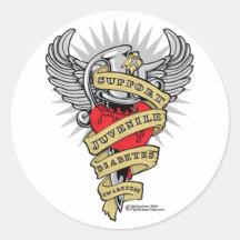 Juvenile Diabetes Dagger Sticker