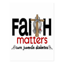 Juvenile Diabetes Faith Matters Cross 1 Postcard