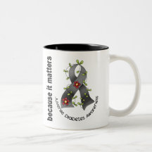 Juvenile Diabetes Flower Ribbon 3 Coffee Mug