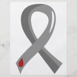 Juvenile Diabetes Grey Ribbon 3 Personalized Flyer