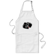 Juvenile Diabetes Grey Ribbon With Scribble Apron