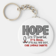 Juvenile Diabetes HOPE 1 Keychain