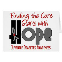 Juvenile Diabetes HOPE 4 Greeting Cards