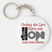 Juvenile Diabetes HOPE 4 Key Chain