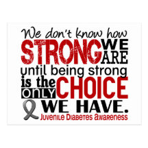 Juvenile Diabetes How Strong We Are Postcard