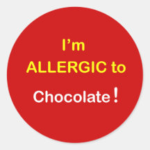 k2 - I'm Allergic - CHOCOLATE. Sticker