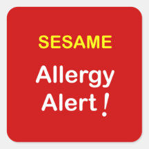 k7 - Allergy Alert - SESAME. Sticker