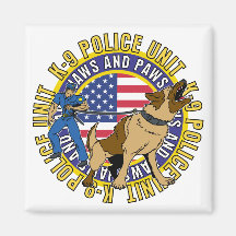 K9 Jaws and Paws Refrigerator Magnets