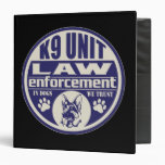 K9 Unit In Dogs We Trust Blue Vinyl Binder