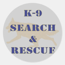 K-9 Search and Rescue GSD Sticker