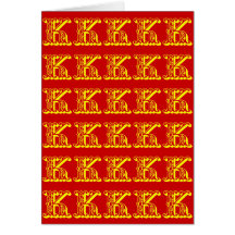 K GREETING CARD