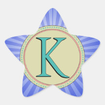 K MONOGRAM LETTER STICKERS