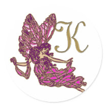 K  Monogram Stickers