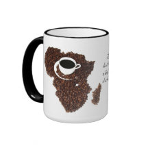Kaffeetasse " Afrika mit Spruch"