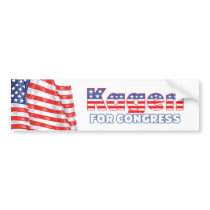 Kagen for Congress Patriotic American Flag Bumper Sticker