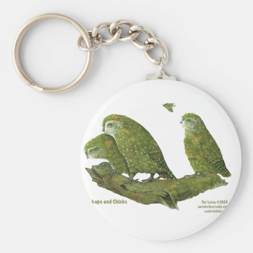kakapo and chicks keychains