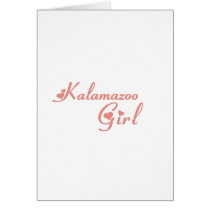 Kalamazoo Girl tee shirts cards
