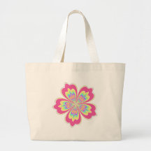 Kalediscope Flower Tote Bag