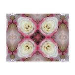 kaledoscope with White and red rose Postcards