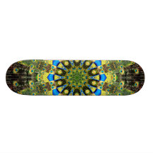 Kaléidoscope 1 de plume de paon skateboards personnalisés