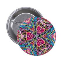 Kaleidoscope Aztec inspired pattern Pin