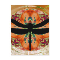 Kaleidoscope Dragonfly Post Cards