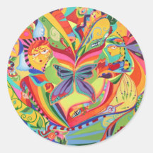 Kaleidoscope Eyes Round Stickers