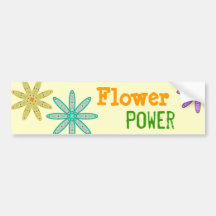 Kaleidoscope Floral Flower Power Bumper Sticker