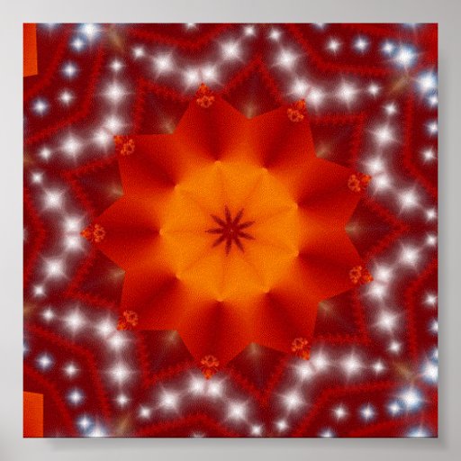 Kaleidoscope Flower Posters