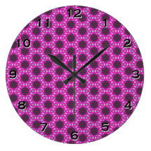 Kaleidoscope flower spot pattern wall clock