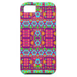 Kaleidoscope Flowers Multicolored on Purple iPhone 5 Covers