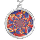 kaleidoscope hand playing red keyboard orange blue personalized necklace