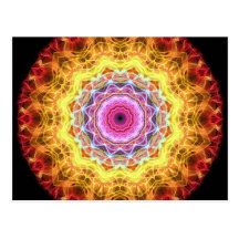 Kaléidoscope rose de passion carte postale
