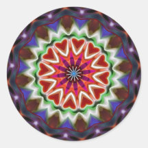 Kaleidoscope Round Stickers