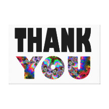 Kaleidoscope Thank You Stretched Canvas Prints
