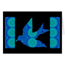 Kaleidoscopic Dove Greeting 1 Greeting Cards
