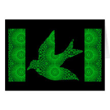 Kaleidoscopic Dove Greeting 4 Greeting Card