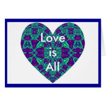 Kaleidoscopic Heart Greeting Card.1