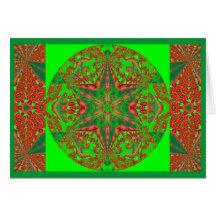 Kaleidoscopic Snowflake Greeting 2 Cards