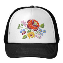 Kalocsa Embroidery - Hungarian Folk Art Trucker Hats