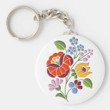 Kalocsa Embroidery - Hungarian Folk Art Keychain
