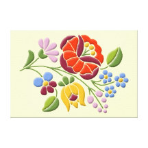 Kalocsa - Hungarian Folk Art Canvas Print