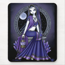 "Kami" Purple Moon Sari Fairy Mousepad
