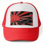 Kamikaze Bomber Japanese Rising Sun Flag - Custom Trucker Hats