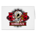 Kamikaze Skull Greeting Cards