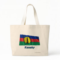 Kanaky Waving Flag with Name Tote Bag