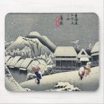Kanbara by Ando, Hiroshige Ukiyoe Mousepad